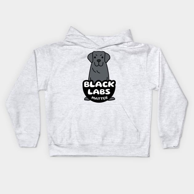 Black Labs Matter Kids Hoodie by Cheeky BB